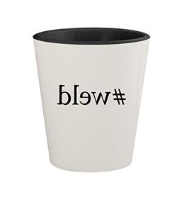 #weld - Ceramic Hashtag White Outer & Black Inner 1.5oz Shot