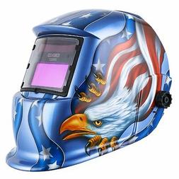 Auto Darkening Solar Sensors Miller Mask Face Hood Safe Blue
