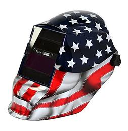 Red/White/Blue Auto Darkening Welding Helmet, 41200GL-611, S