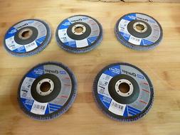 Set of 5 Norton&reg; Charger&trade; 5" X 7/8" 60 Grit Type 29 Flap 