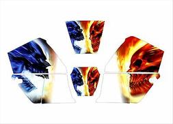Decal Sticker Blue Red
